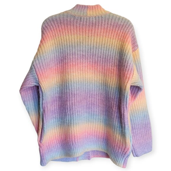 BLANKNYC I Hope So Multicolored Rainbow Pastel Dreamy Romantic Cardigan XL EUC - Picture 8 of 15
